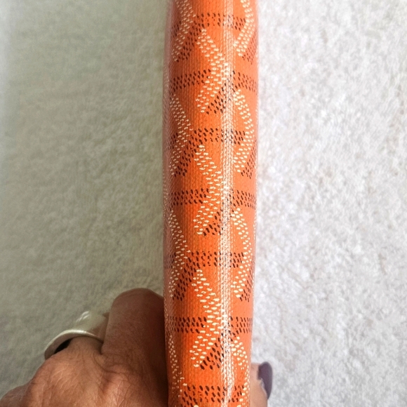 GOYARD Long Leather Wallet Matignon GM Wallet Orange Signature Chevron In Box - Picture 8 of 10